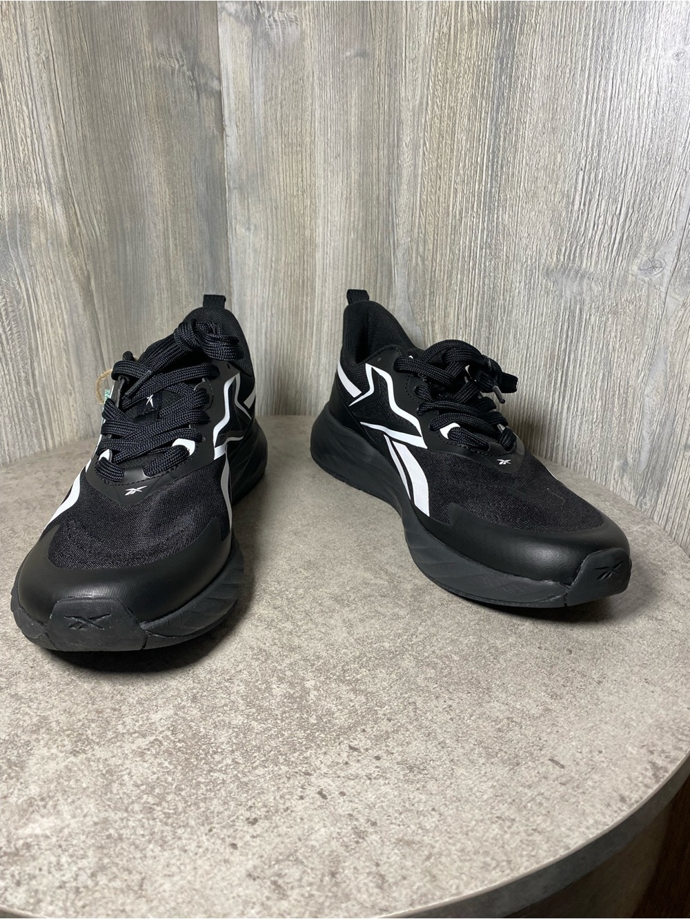 Reebok Men's Black with White Accent Athletic Sneakers